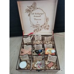 9 fakkos esküvői doboz kiegészítőkkel